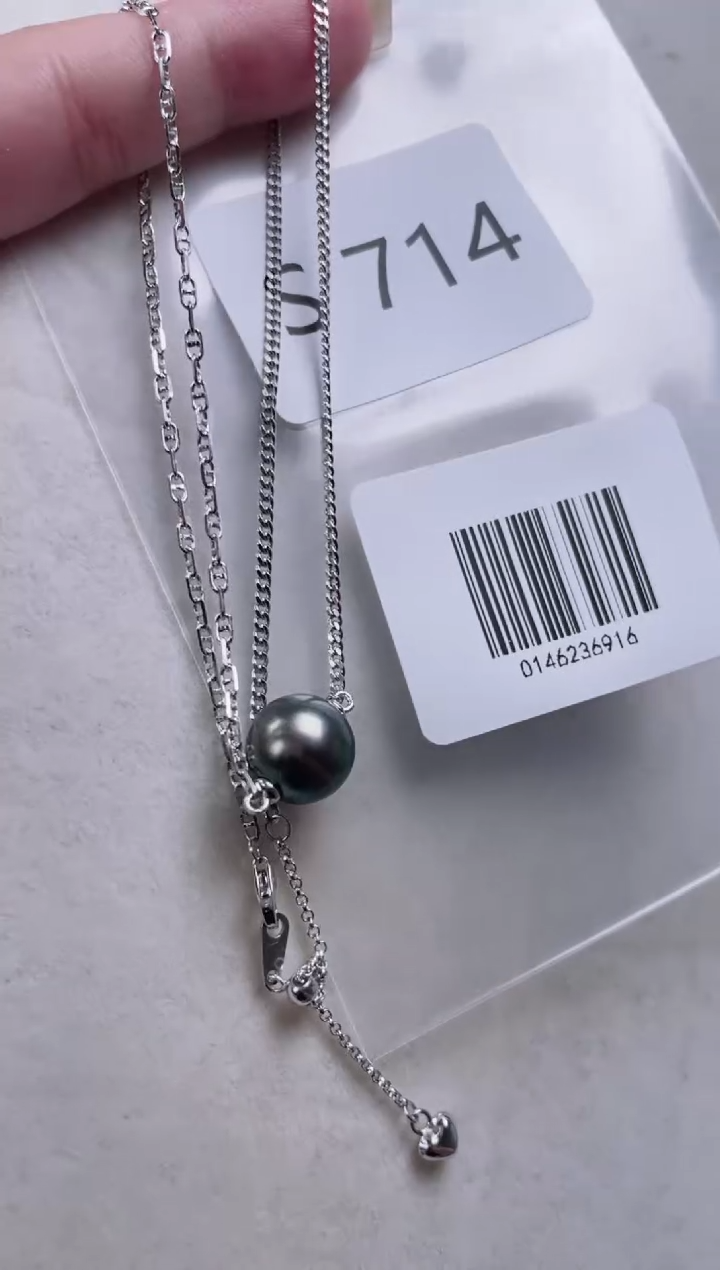 【闪购商品】海水珍珠套链银S925镶嵌S714