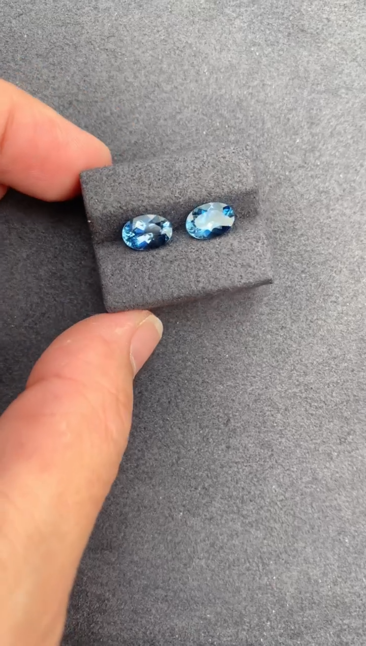 【闪购商品】海蓝宝石裸石未镶嵌2.3ct海蓝宝配对