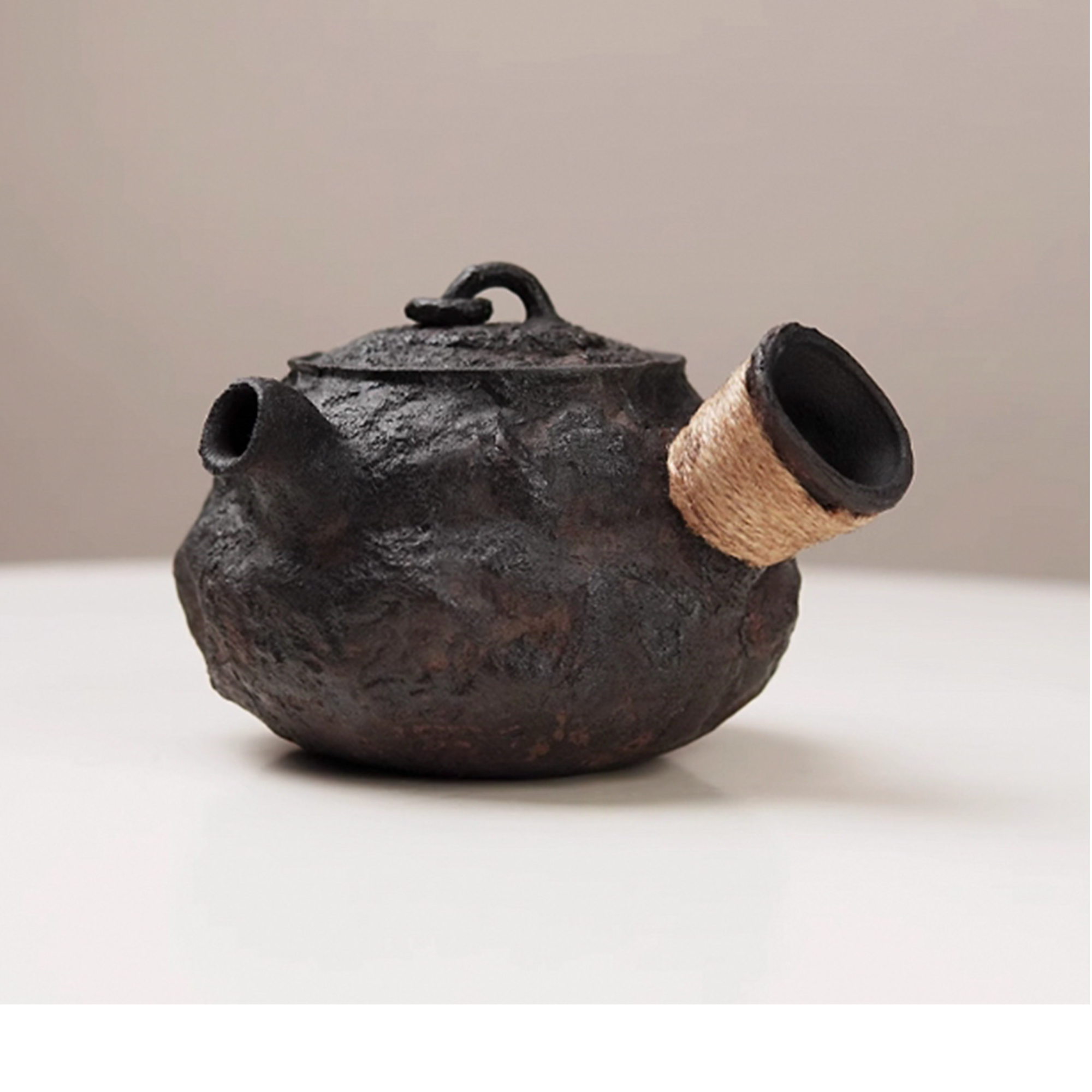 【紫砂全手】煮茶泡茶紫砂壶全手工550ml侧把右手可养可电陶炉南蛮