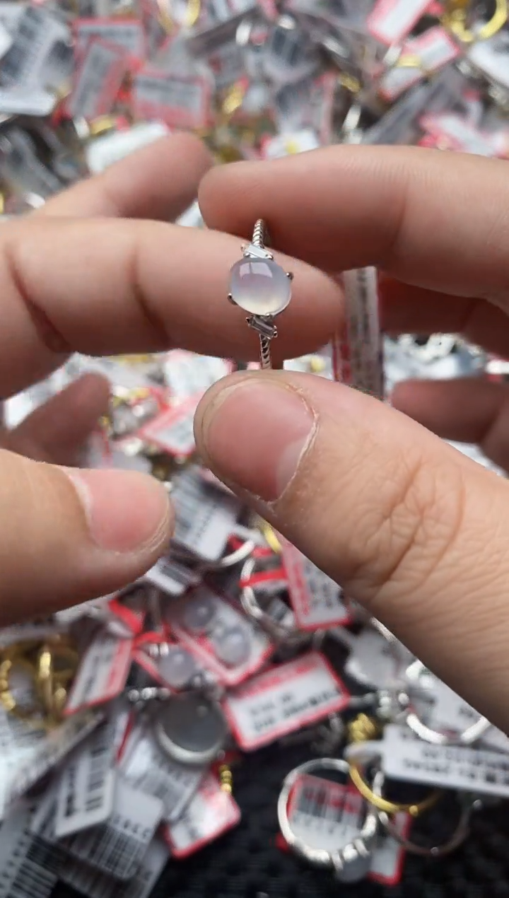 【闪购商品】翡翠戒指银S925镶嵌55555---2