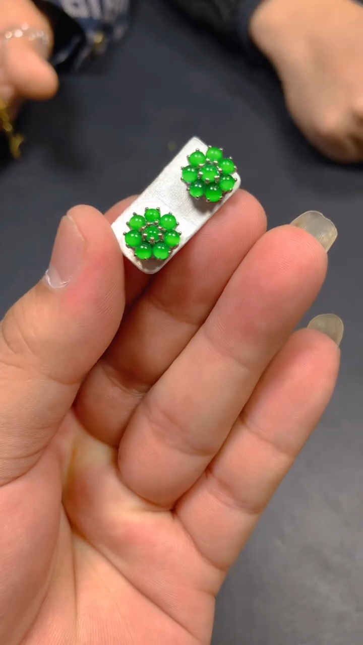 【闪购商品】翡翠耳饰未镶嵌0145844442/多样性发一