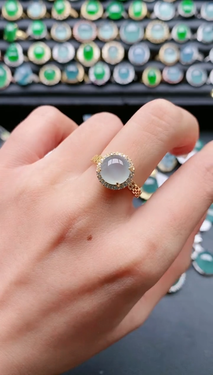 【闪购商品】翡翠戒指银S925镶嵌11111