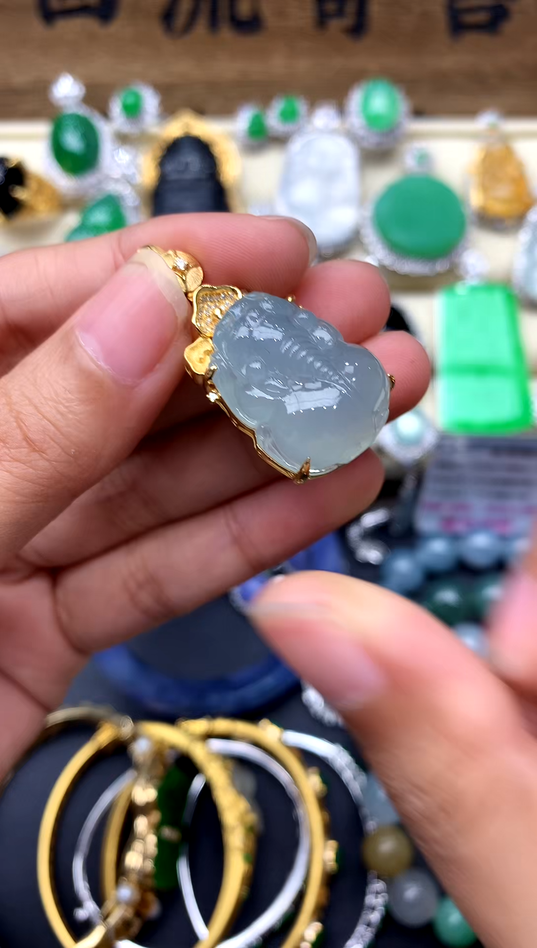 【闪购商品】翡翠颈饰18K金镶嵌285-中国好珍宝