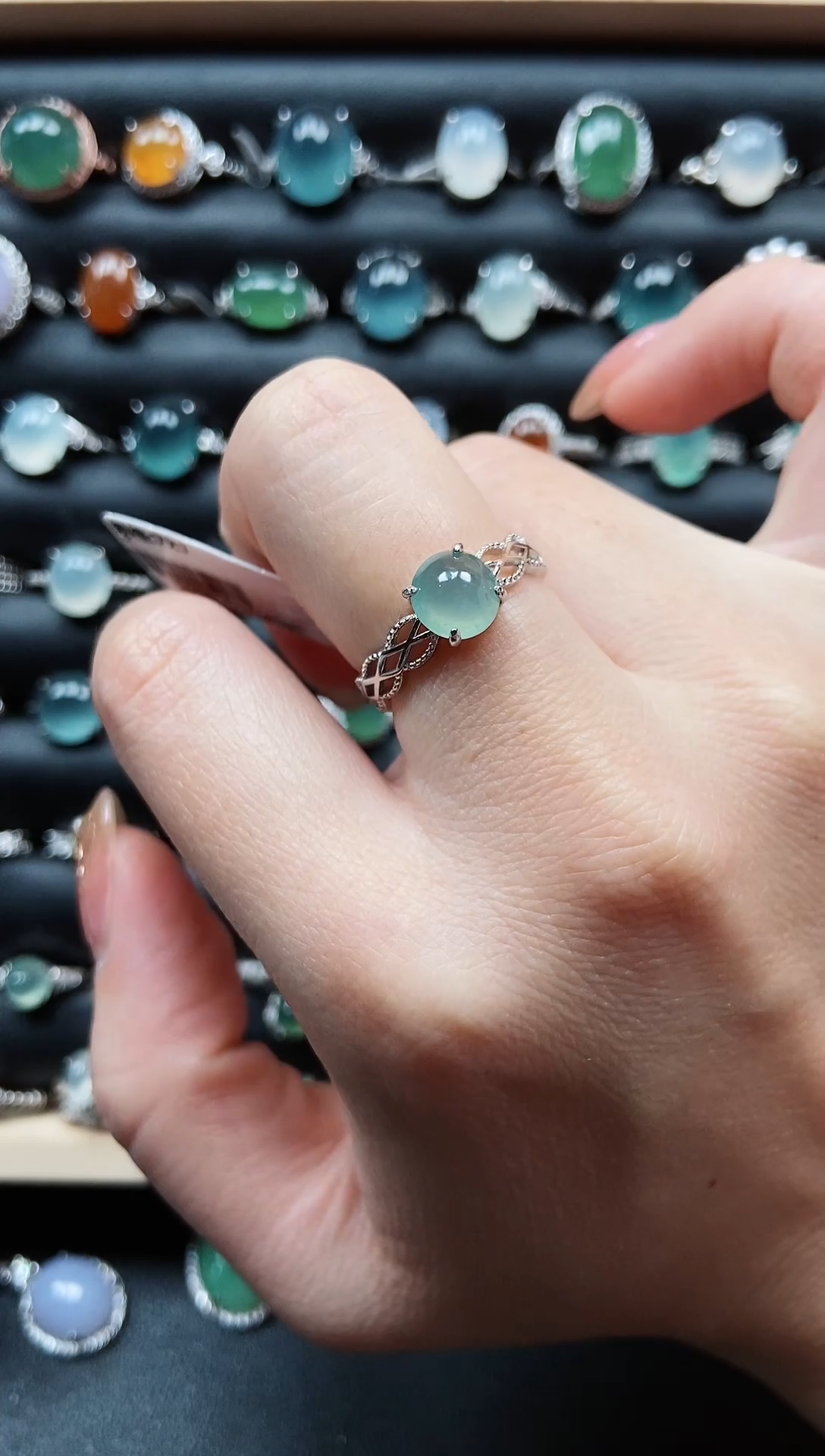 【闪购商品】翡翠戒指银S925镶嵌33333333