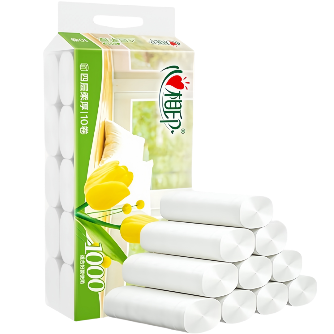 心相印优选实芯卷纸纸巾【1000克】10卷/提厕所卷纸