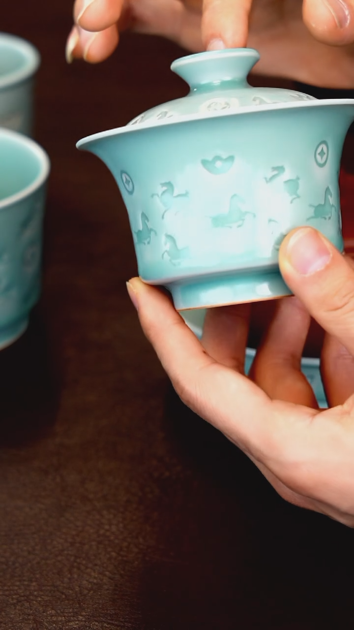 青瓷手工茶器包邮