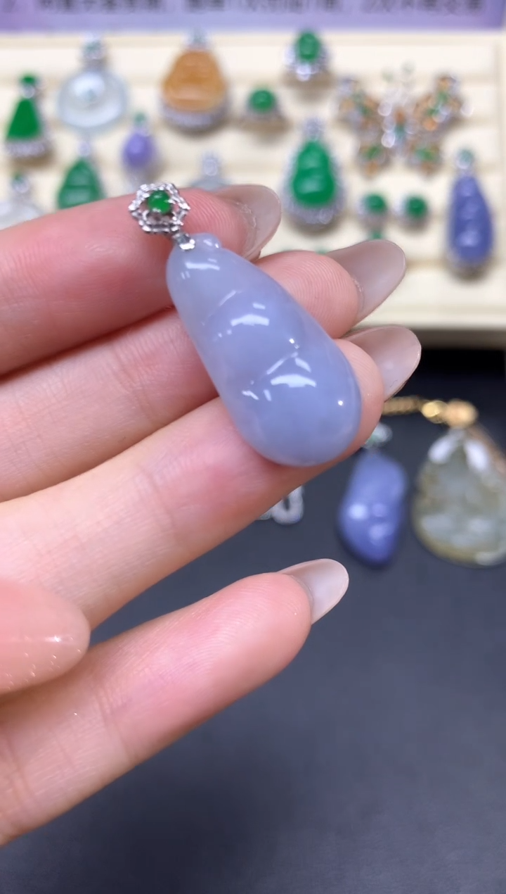 【闪购商品】翡翠吊坠(不含链)18K金镶嵌吊坠|1200+120