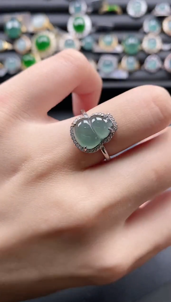 【闪购商品】翡翠戒指银S925镶嵌1111