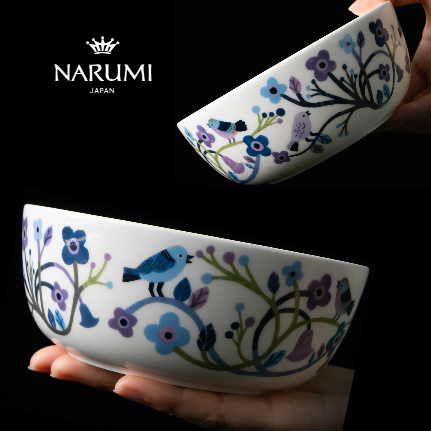 日本NARUMI 鸣海Magical Woodland 14cm碗 骨瓷高档创意简约精致