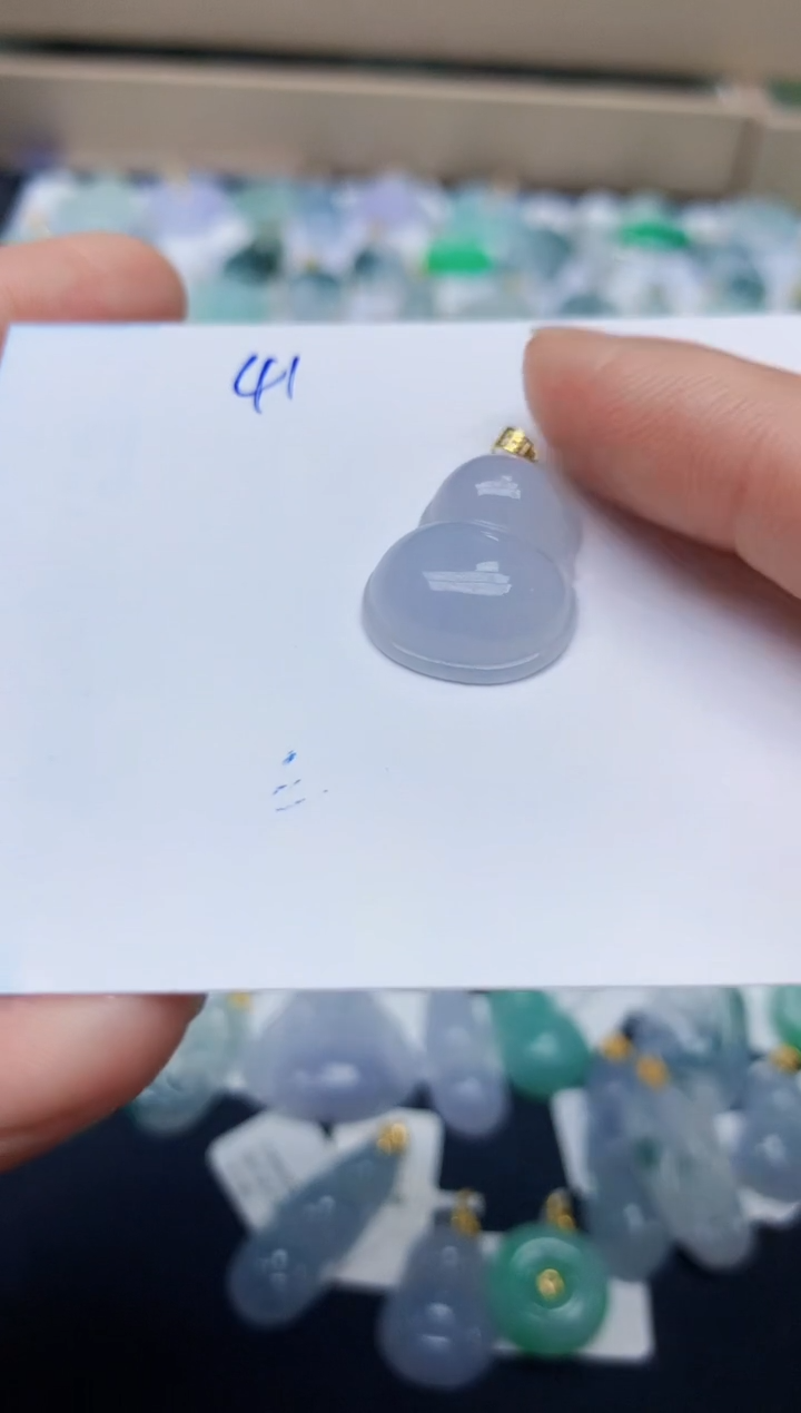 【闪购商品】翡翠颈饰18K金镶嵌天然翡翠A货   