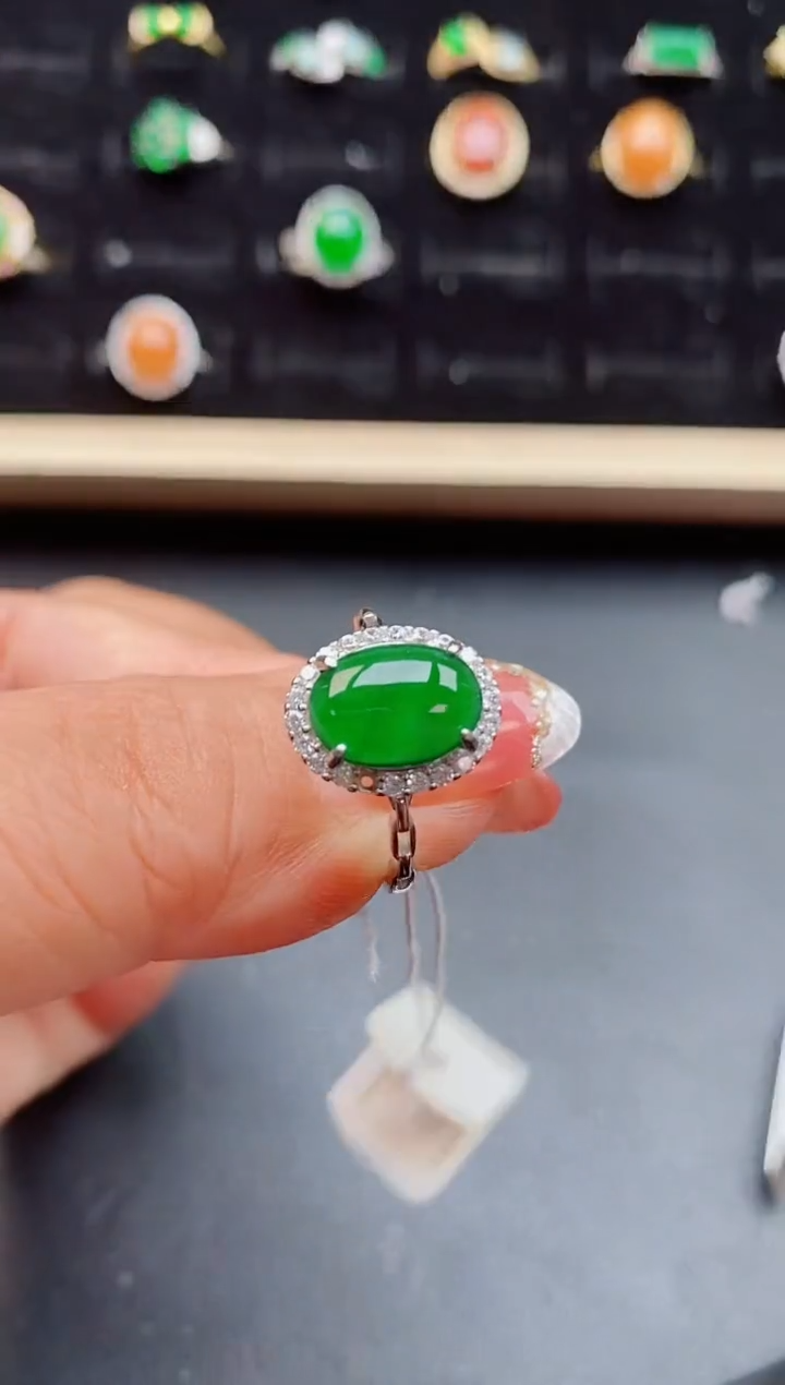 【闪购商品】翡翠戒指银S925镶嵌1212