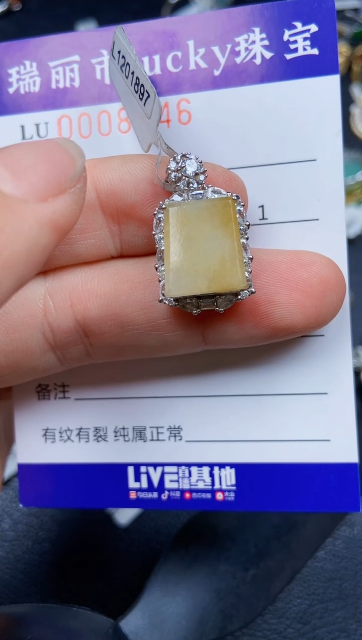 【闪购商品】翡翠颈饰银S925镶嵌8246