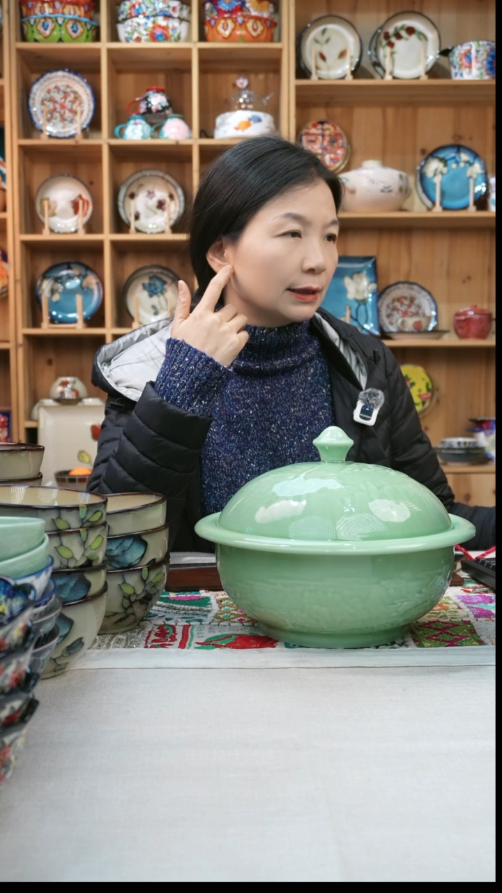 瓷片小可陶瓷高温一只汤碗