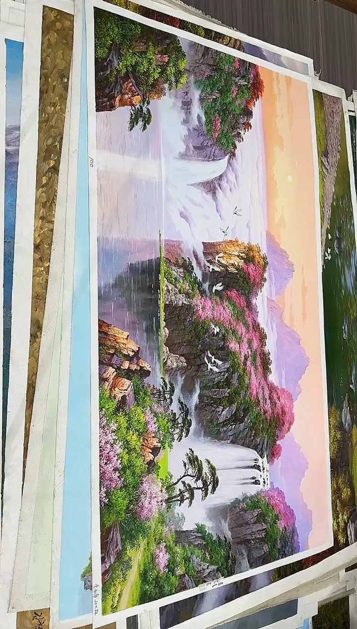 油画【120号】约1.6米丨朝鲜原创纯手绘孤品油画丨顺丰包邮