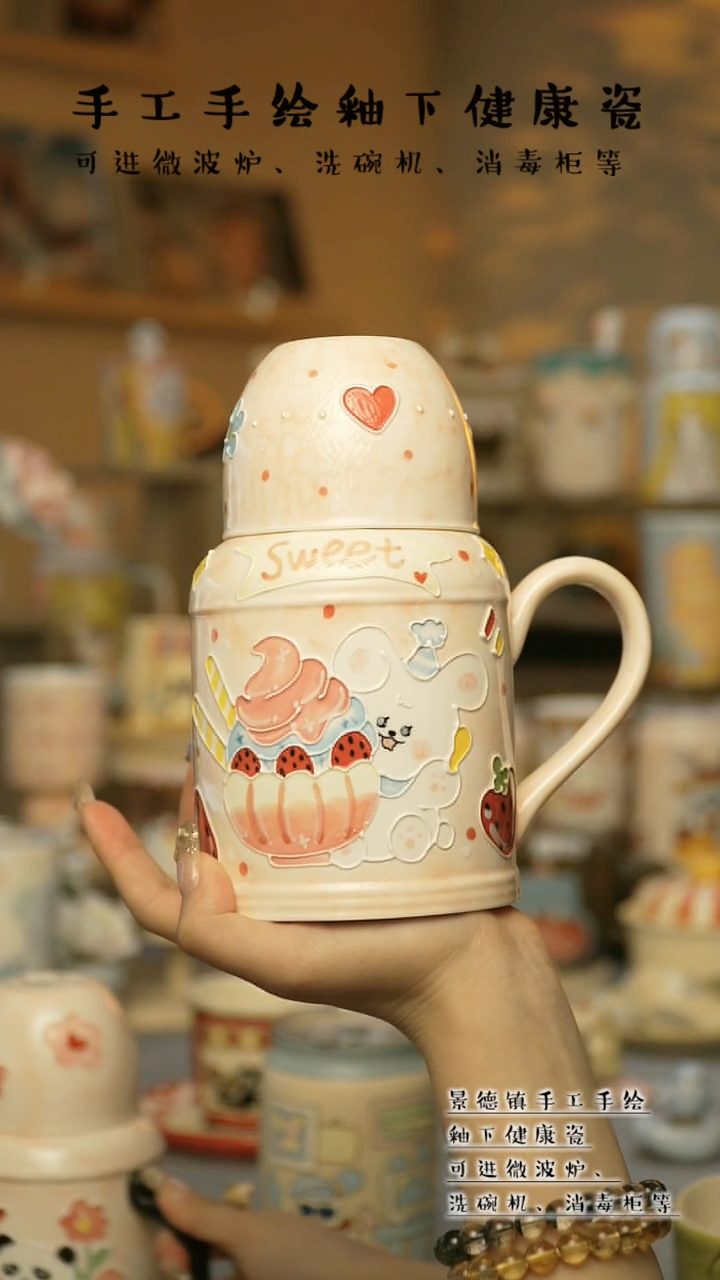 【闪购商品】杯景德镇高温釉下彩陶瓷&A667
