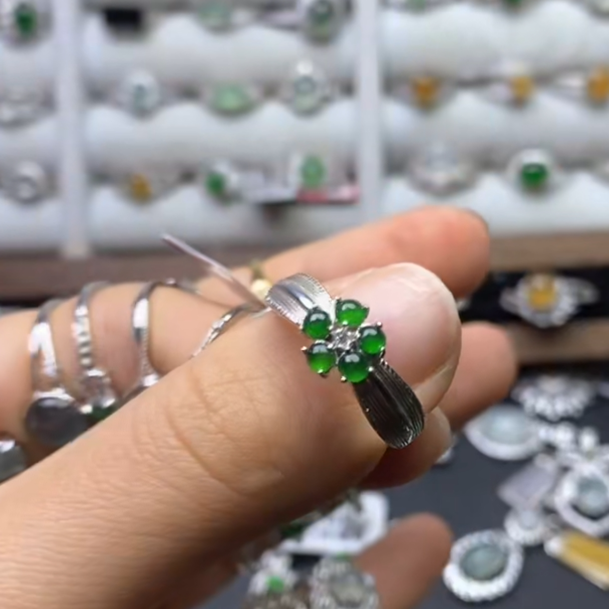 非金属布艺戒指 女款戒指时尚百搭可调节