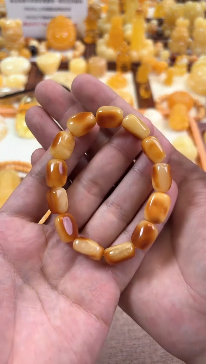 未镶嵌琥珀裸石手串