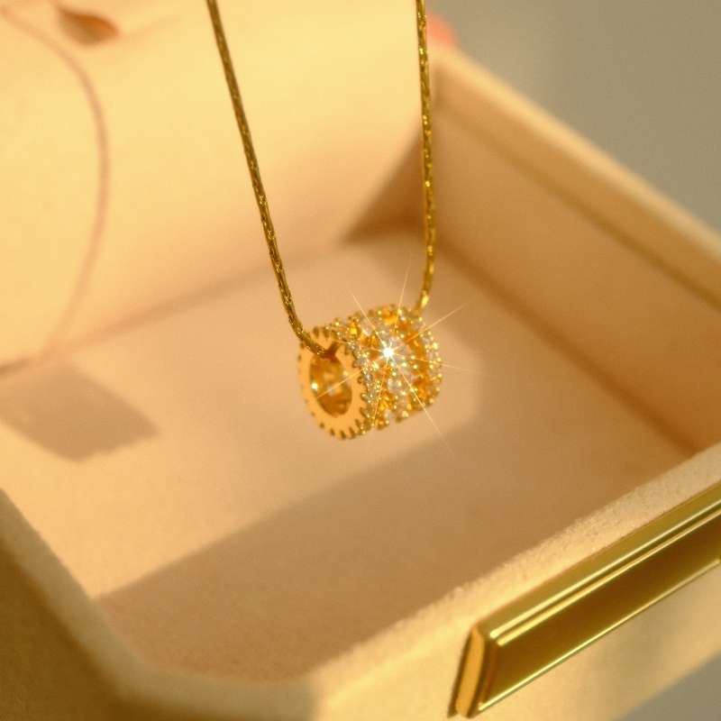 铜合金项链 轻奢项链经典小蛮腰高级感坠链精致锁骨链F3021