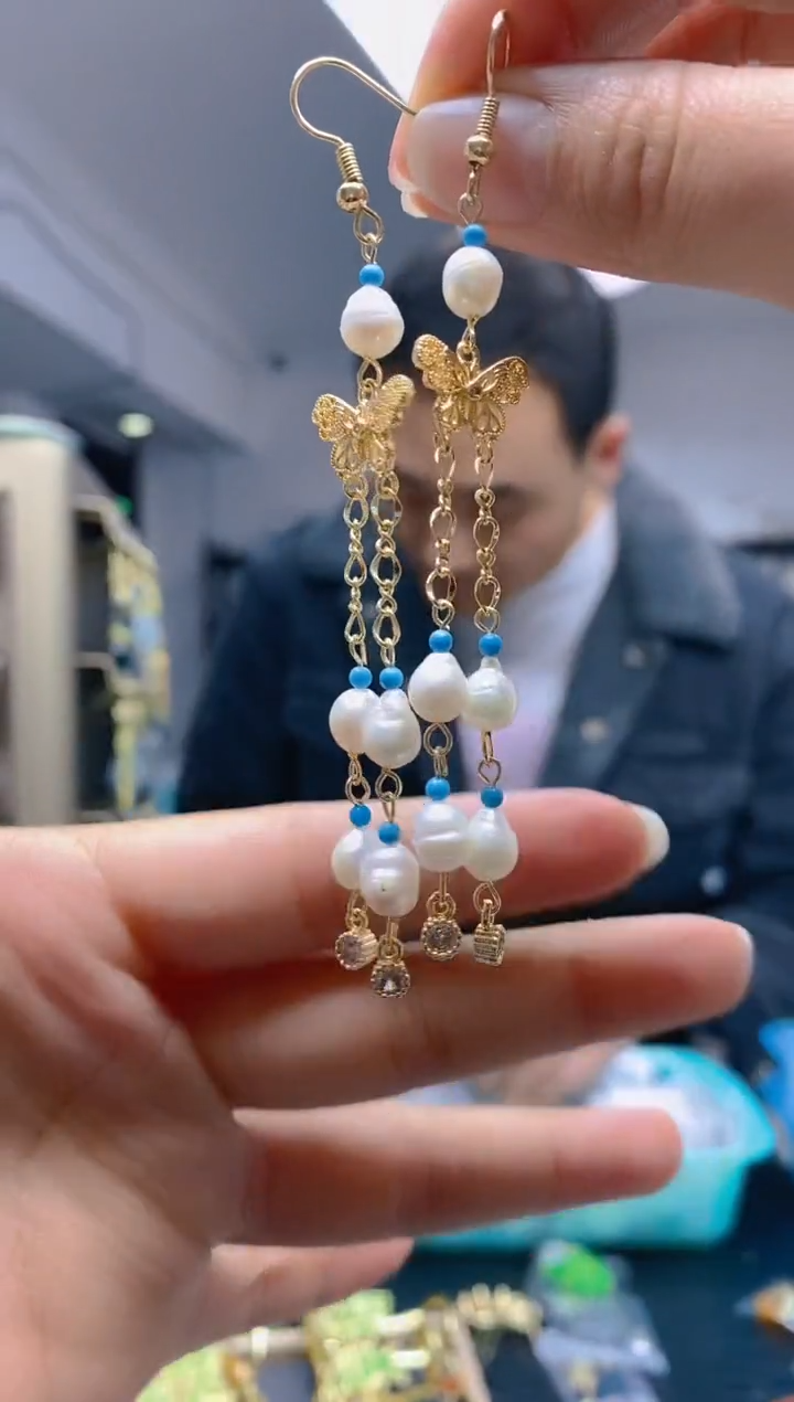 【闪购商品】淡水珍珠耳饰合金092珍珠饰品