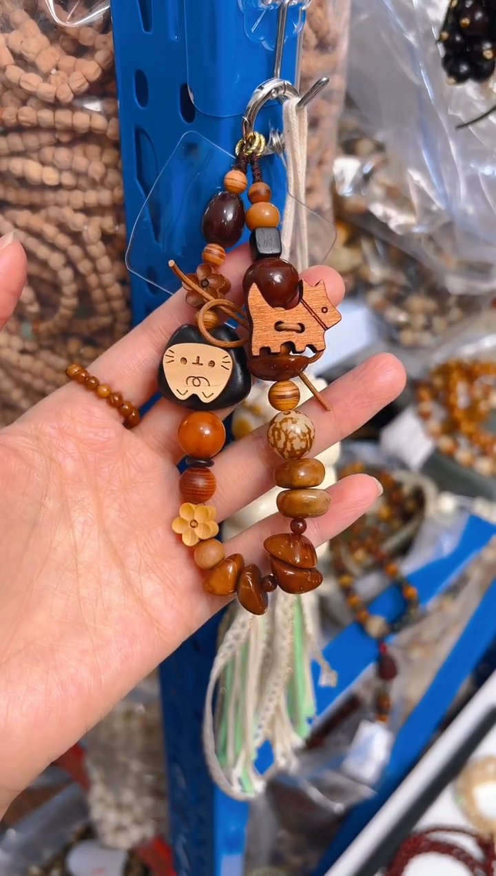 吊坠菩提根/象牙果新款手机链 钥匙扣