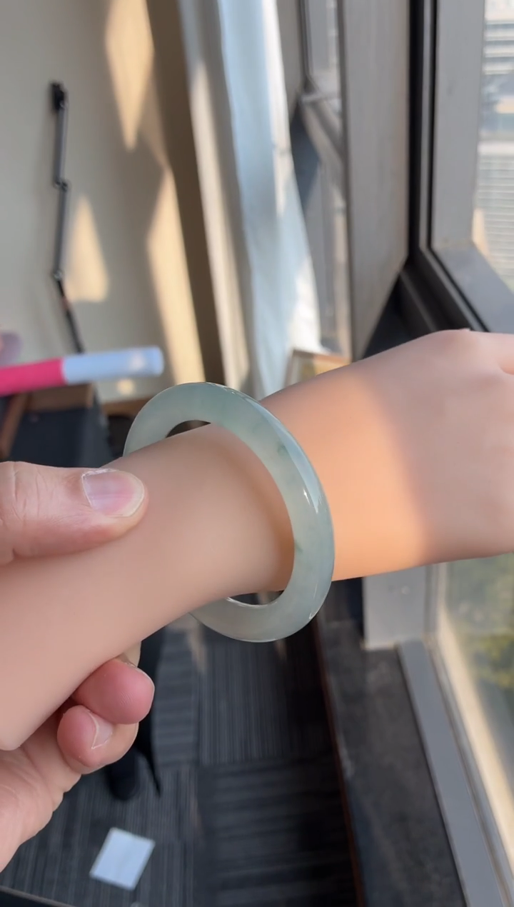 未镶嵌手镯翡翠42号54.2*10*10圆条