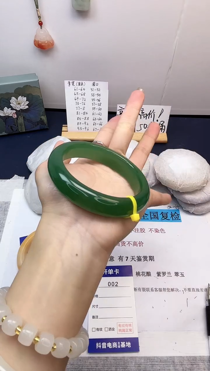 【闪购商品】石英质玉手镯未镶嵌2-东陵玉-圈口59