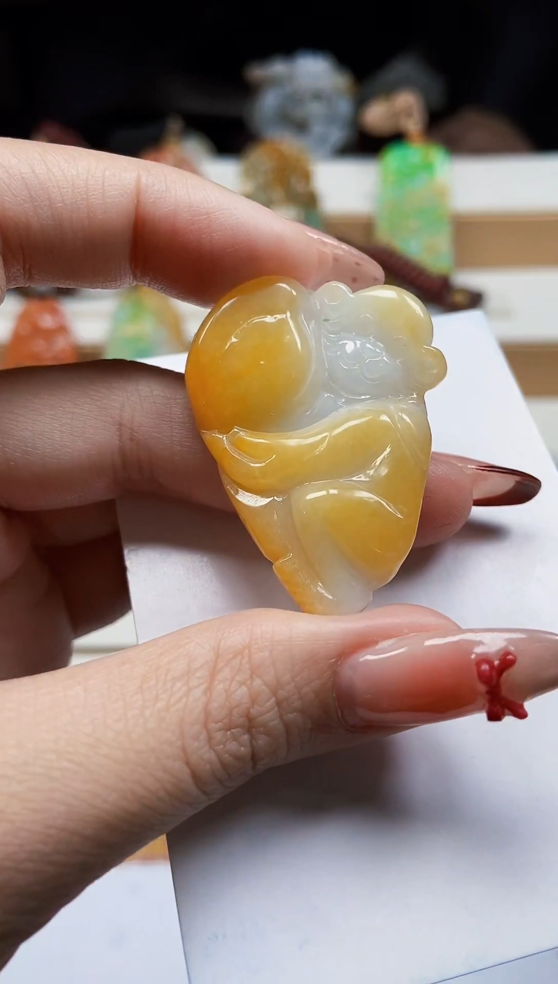 颈饰未镶嵌翡翠翡翠A货