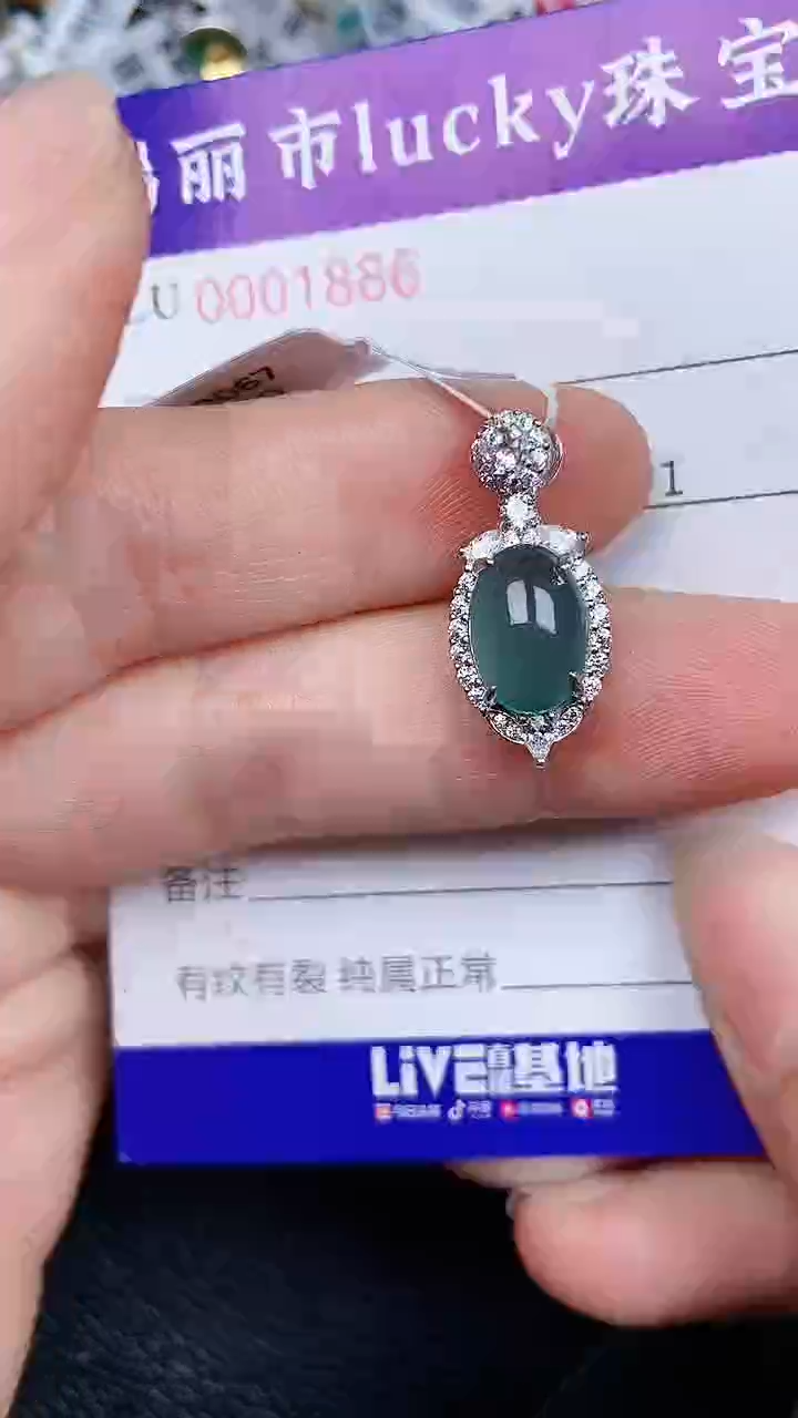 颈饰银S925镶嵌翡翠1886+