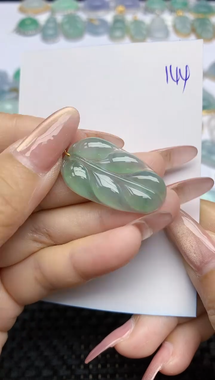 【闪购商品】翡翠颈饰18K金镶嵌天然A货翡翠 144