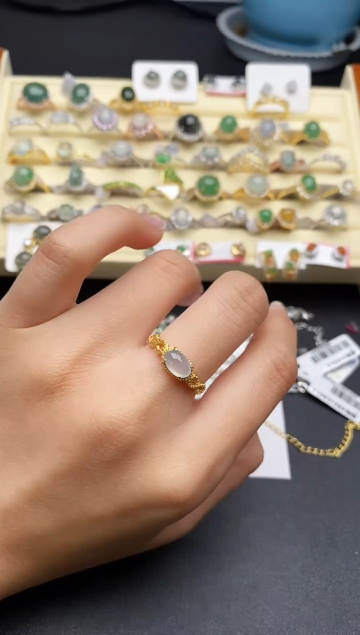 【闪购商品】翡翠戒指银S925镶嵌11111111+8