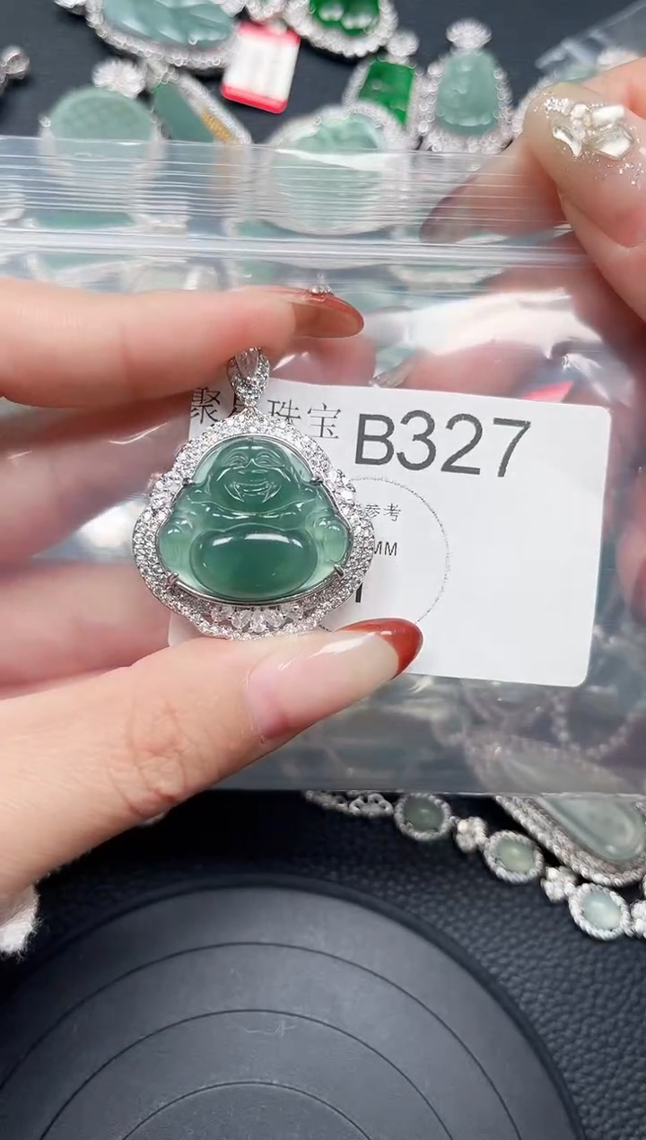 【闪购商品】翡翠颈饰未镶嵌赠皮绳327