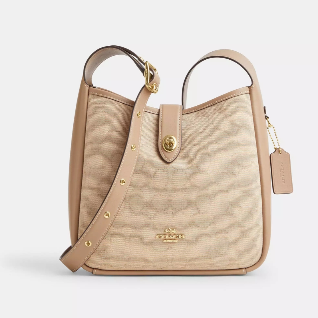 COACH NEW YORK/蔻驰深自然色水桶包单肩包手提包斜挎包