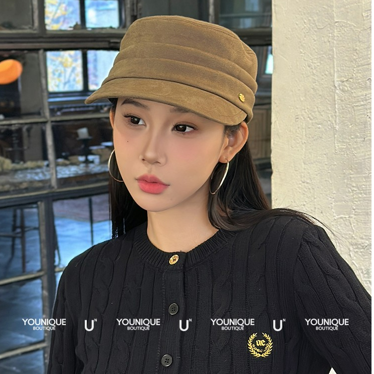 【SOUL HUG】新品25秋冬时尚复古麂皮绒马术帽女小众