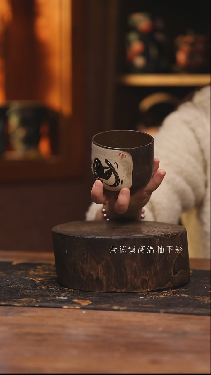 陶瓷景德镇高温釉下手绘陶瓷@L058@