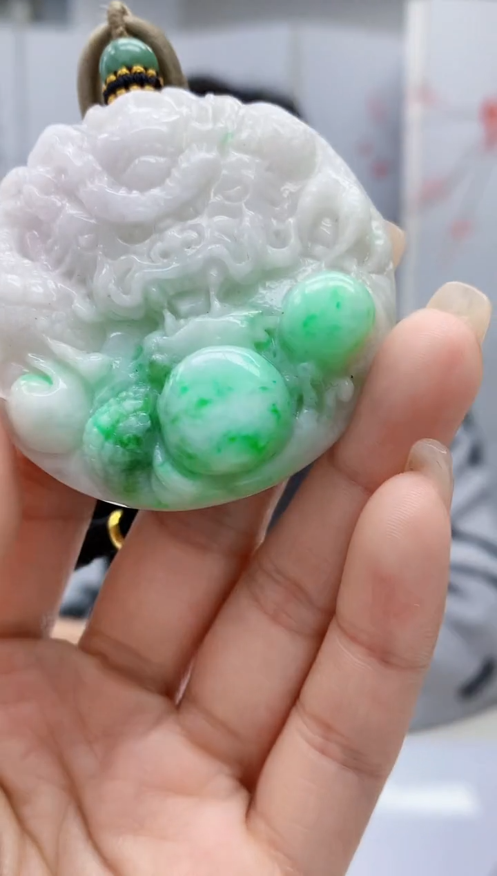 【闪购商品】定制翡翠未镶嵌4917lr-毛货挂件65