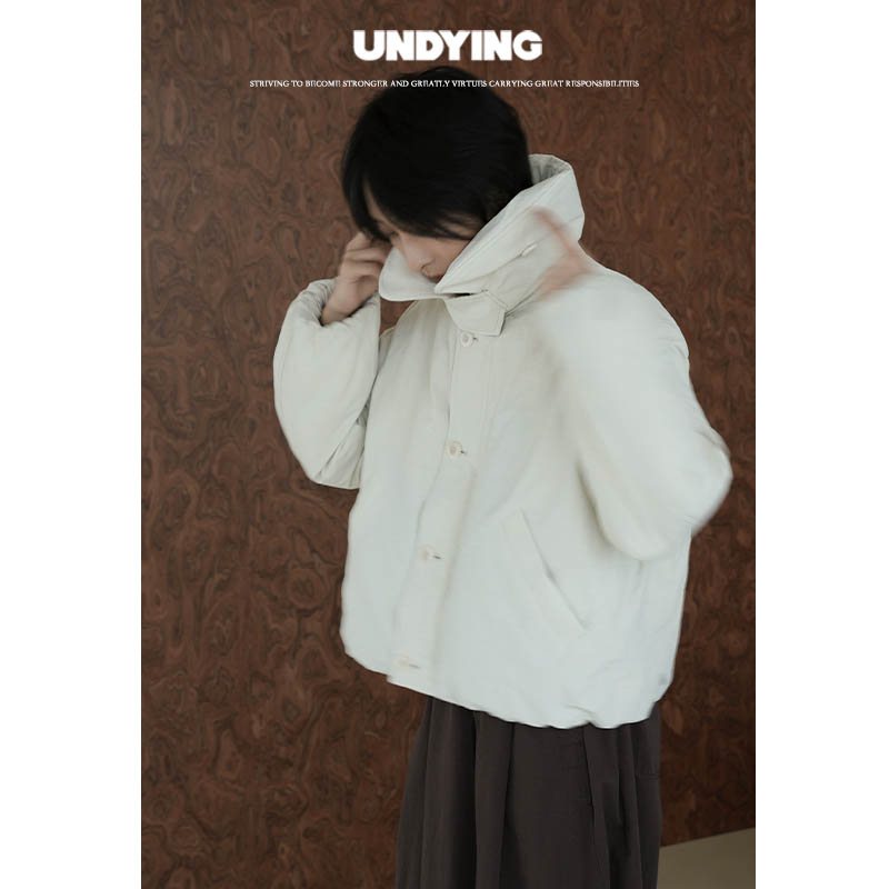 UNDYING LEM风~秋冬时髦大翻领短款面包服外套