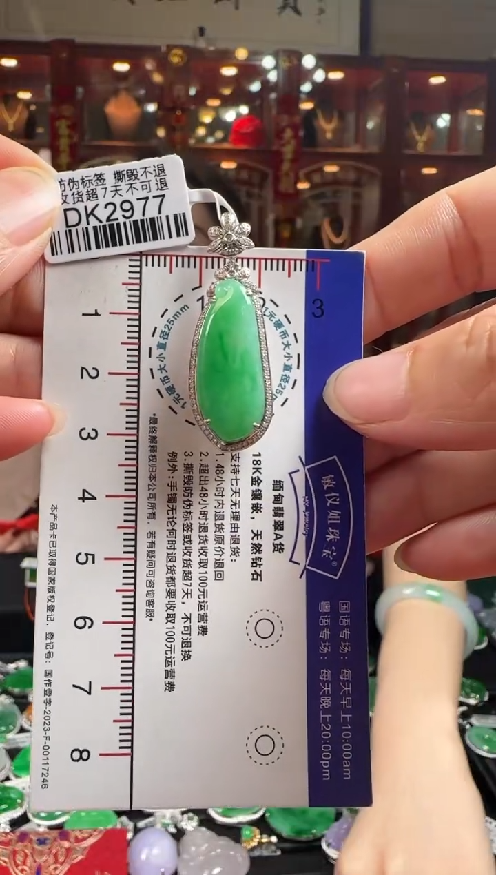 【闪购商品】翡翠颈饰18K金镶嵌DK2977福瓜