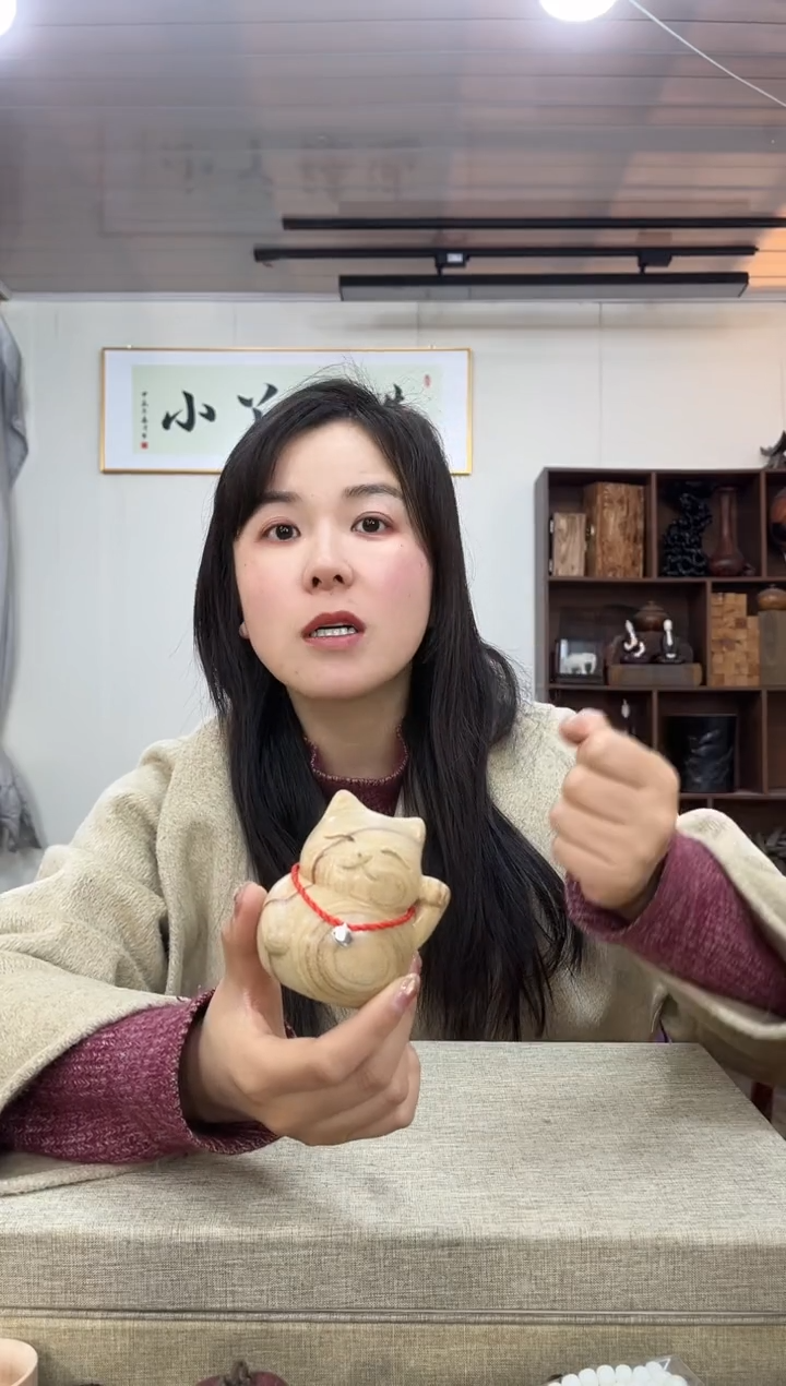 【闪购商品】木0897香樟木招财猫木木木