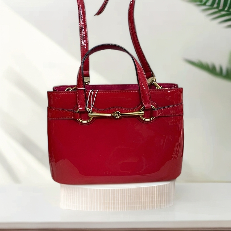 95新 GUCCI/古驰 兔兔奢G/古驰红色斜挎包/10003