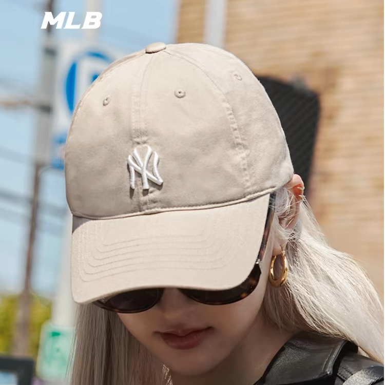 MLB帽子正品2025新款软顶小标NY运动LA休闲鸭舌帽棒球帽CP77