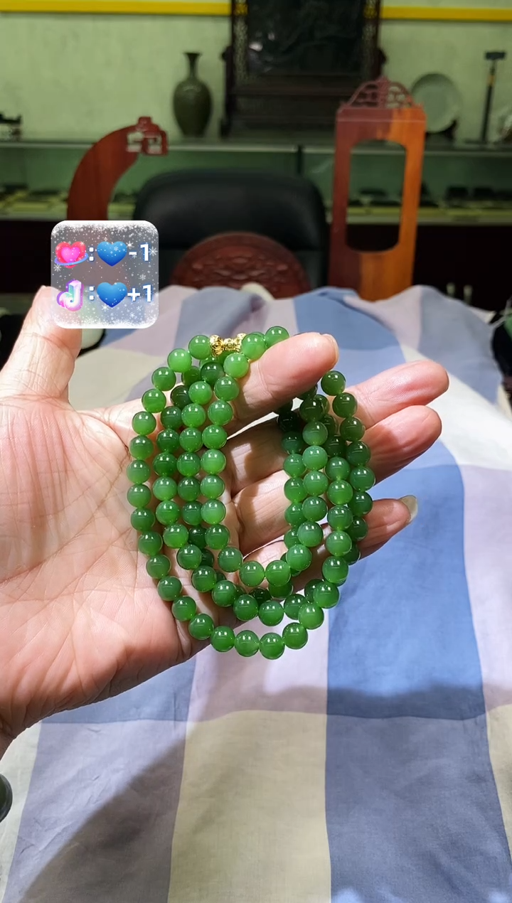 项链未镶嵌和田玉（碧玉）逆*和田玉碧玉项链卡8