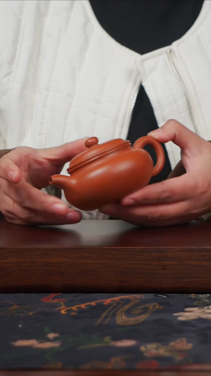茶壶紫砂朱泥全手仿古160毫升