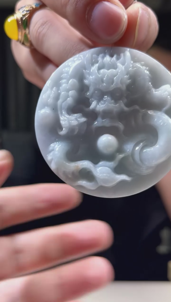 【闪购商品】翡翠颈饰未镶嵌天然翡翠(多样性发)龙牌