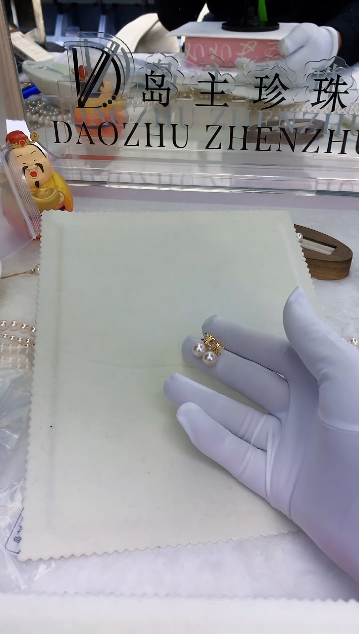 银S925镶嵌饰品海水珍珠设计款耳饰