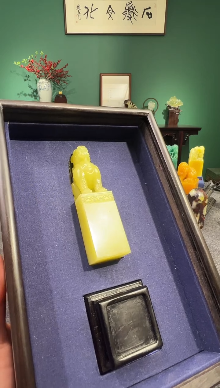 【闪购商品】青田石灯光冻瑞兽钮