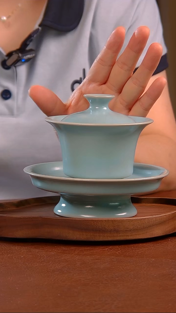 瓷片016号高马蹄三才  茗
