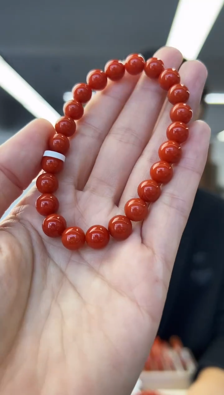 未镶嵌手链南红玛瑙A1瓦西南红手串8mm+