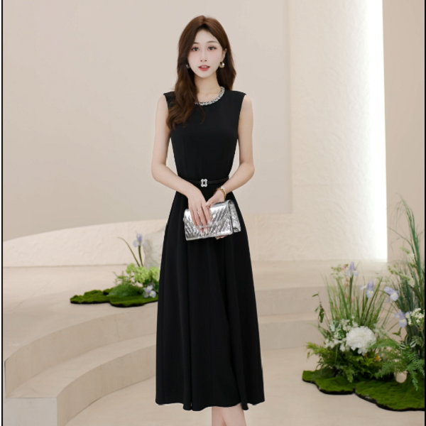 ELLASSAY歌力思2025新款精致水钻气质连衣裙女EWD361U00300