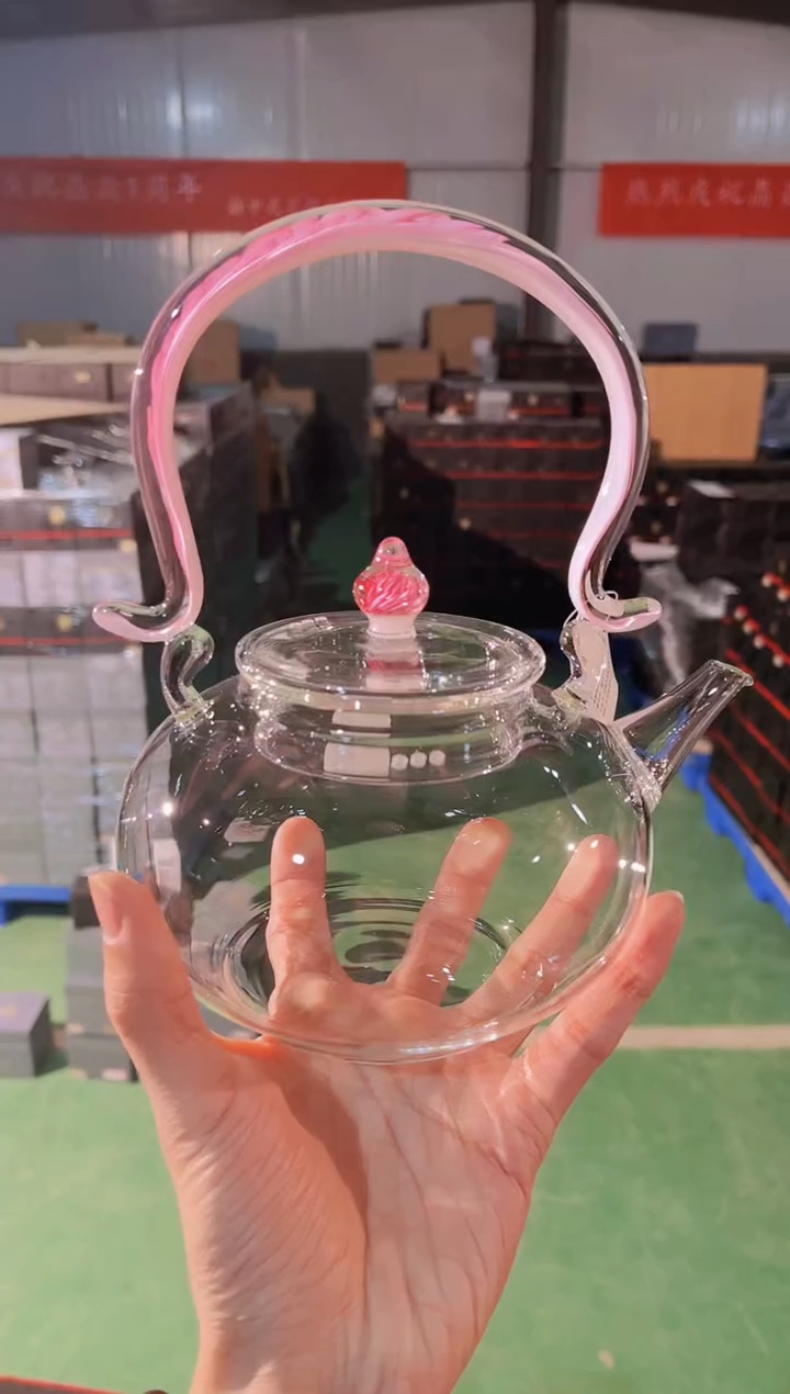 【闪购商品】粉凤尾提梁壶晶焱金标