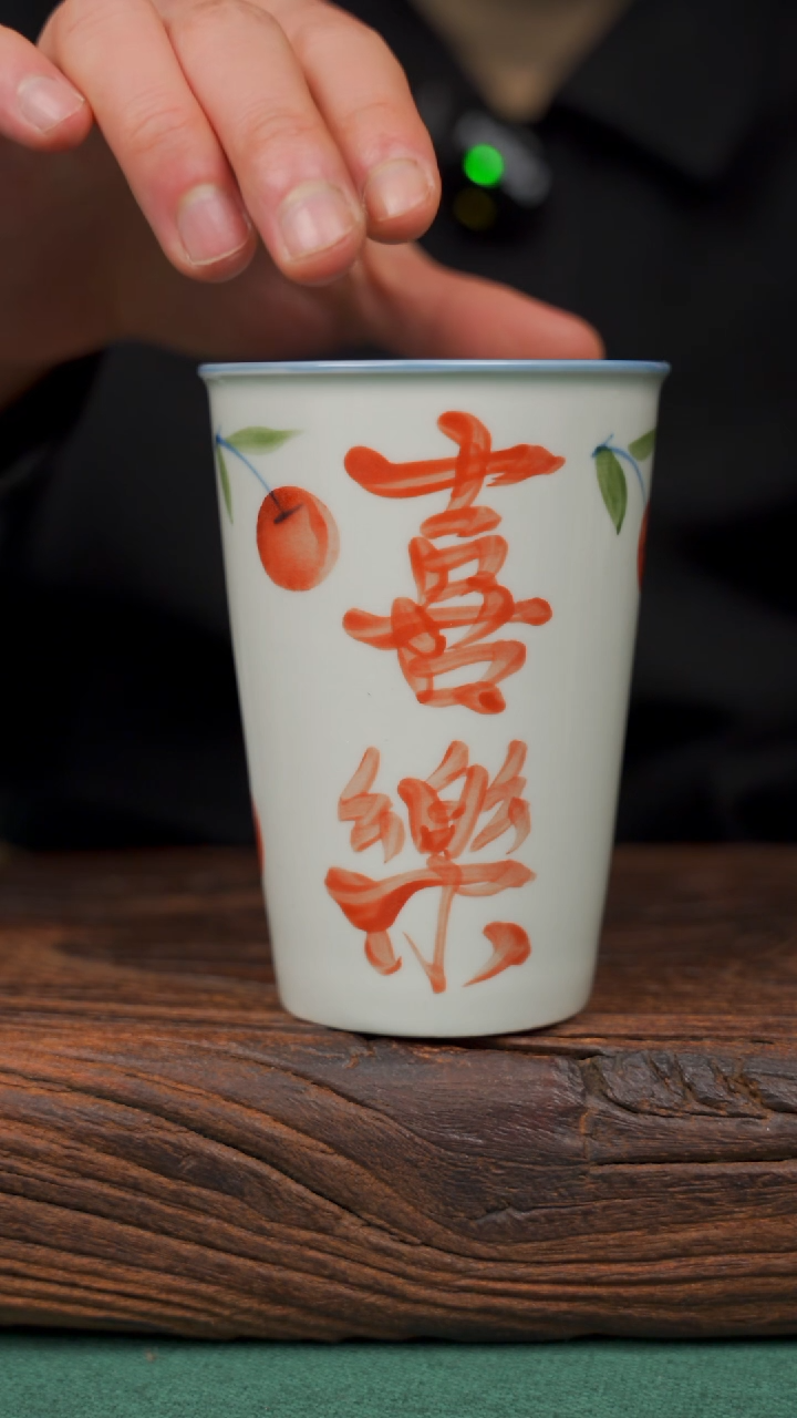 【闪购商品】瓷片40寻一缕瓷香杯釉下手工手绘瓷器